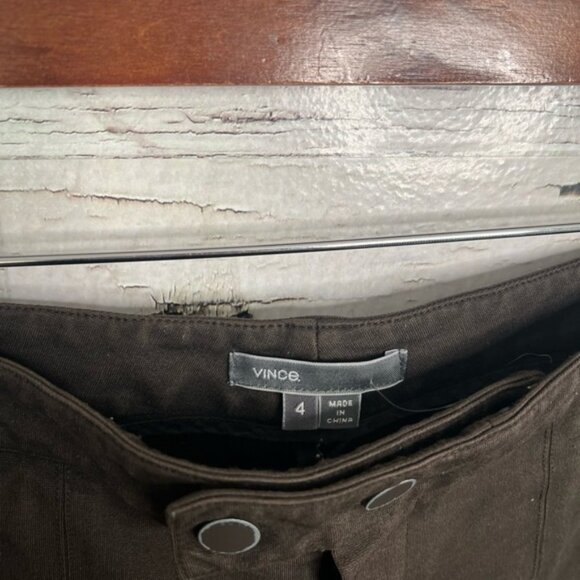 Vince Mid-Rise Skinny  Fit Trousers Brown Size: 4 - Picture 4 of 7